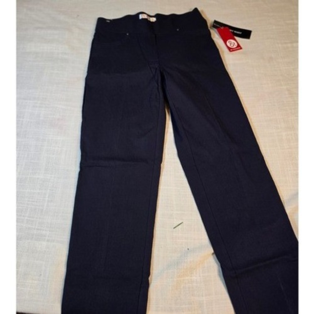 89th & Madison Vagabond Navy Pull On Straight Leg Pants ADT1W0215MA Womens Small